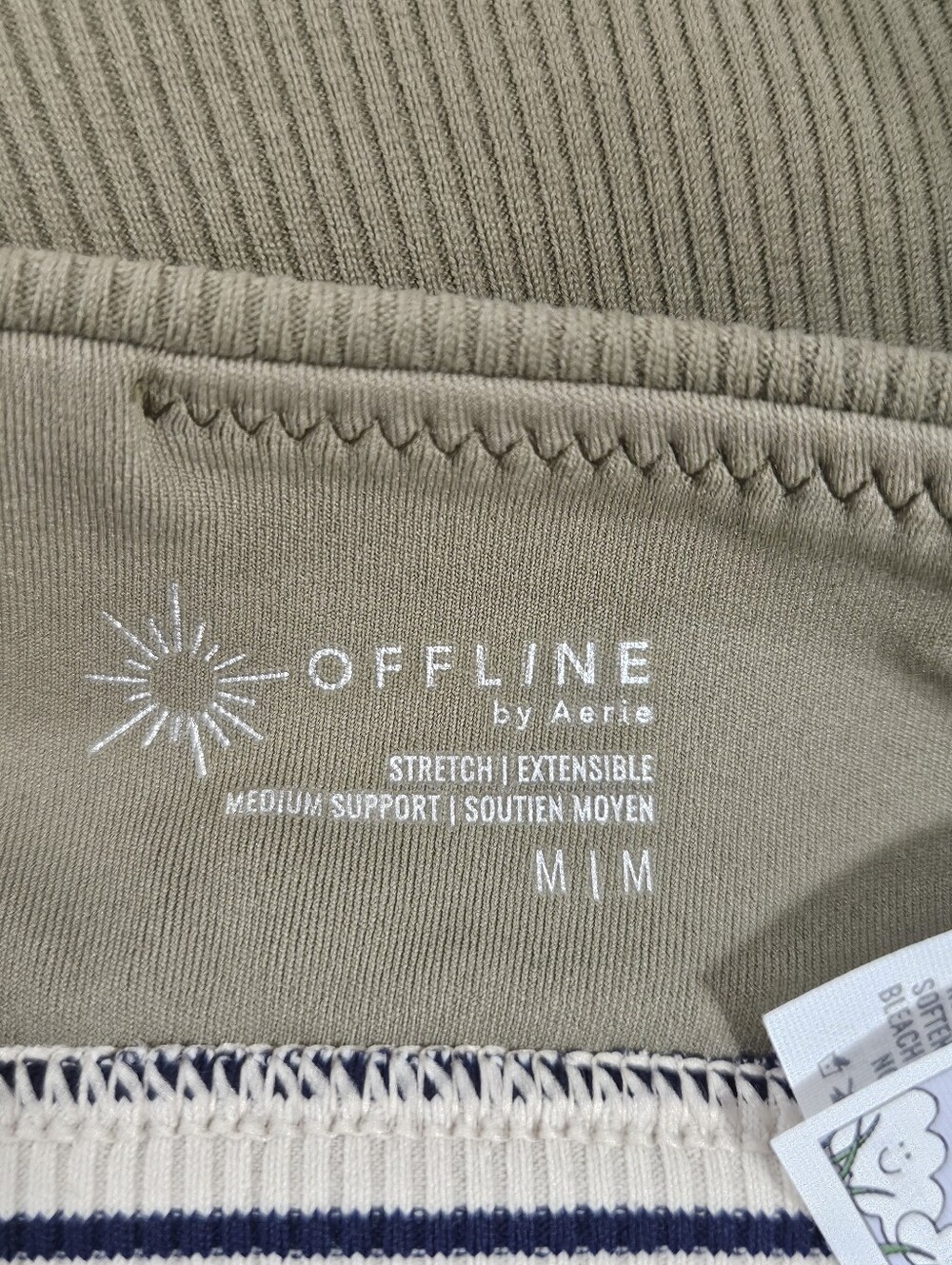 NWT Offline By Aerie Ribbed Scoop Sports Bra Size M - Picture 3 of 6